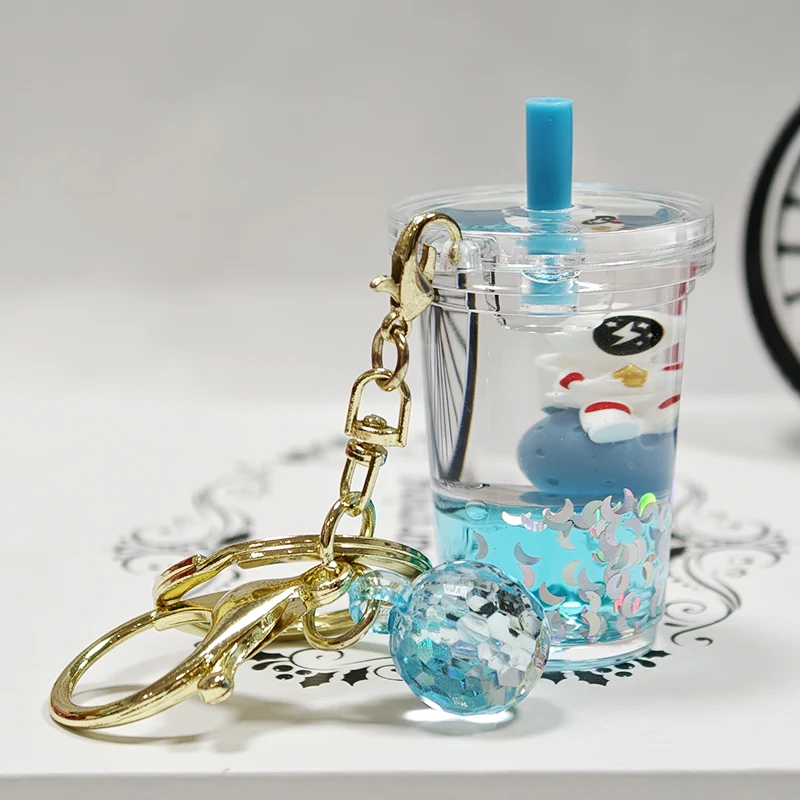 Liquid Milk Tea Cup Keychain Liquid Milk Tea Cup Keychain